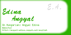 edina angyal business card